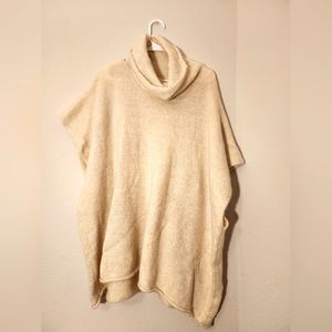 Women's Rolled Edge Poncho - Universal Thread - Beige One Size